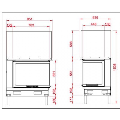 Каминная топка Axis VLD 900 - VP_2 Каминная топка Axis VLD 900 - VP_2