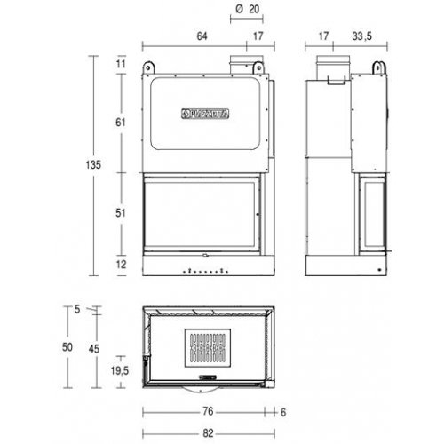 Каминная топка Piazzetta MA 280 D/S SL_1 Каминная топка Piazzetta MA 280 D/S SL_1