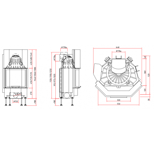 Каминная топка Schmid Pano 5545 h_1 Каминная топка Schmid Pano 5545 h_1