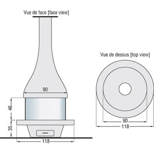 Камин JC Bordelet Alexia 995 (центральный, с закрытым очагом)_1 Камин JC Bordelet Alexia 995 (центральный, с закрытым очагом)_1