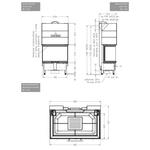 Каминная топка Spartherm Arte 3RL 80h 4S_1 Каминная топка Spartherm Arte 3RL 80h 4S_1
