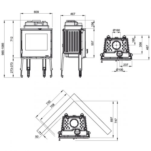 Каминная топка La Nordica Focolare 60 Flat_3 Каминная топка La Nordica Focolare 60 Flat_3
