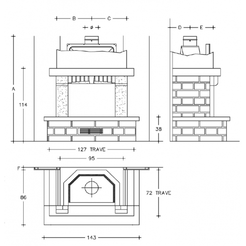 Каминная облицовка Piazzetta Argo_3 Каминная облицовка Piazzetta Argo_3