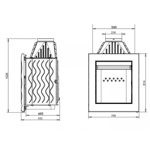 Каминная топка Invicta Decor Vertical Onde (Онде вертикаль)_1 Каминная топка Invicta Decor Vertical Onde (Онде вертикаль)_1