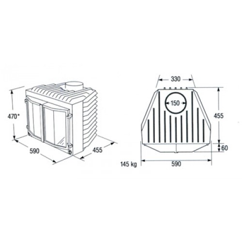 Каминная топка KEDDY SK 210 VG_1 Каминная топка KEDDY SK 210 VG_1