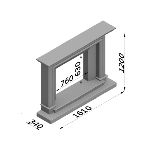 Каминная облицовка Glivi Итака_1 Каминная облицовка Glivi Итака_1