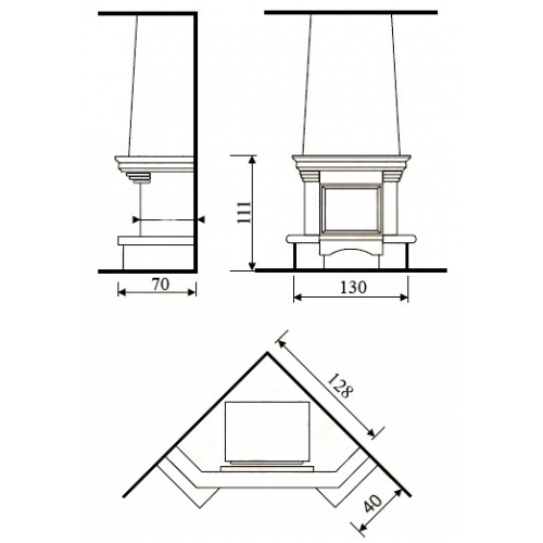 Каминная облицовка Andalusia Nathalie_1 Каминная облицовка Andalusia Nathalie_1