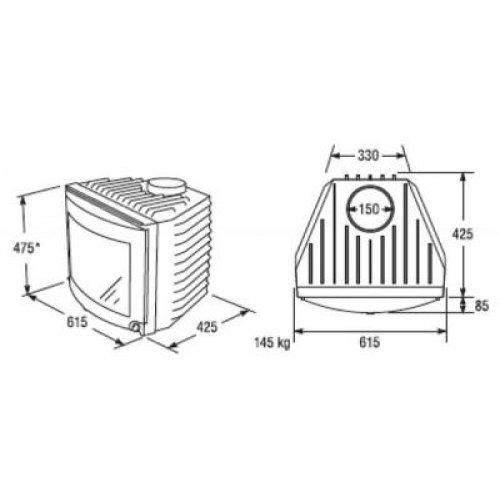 Каминная топка Keddy SK 204_1 Каминная топка Keddy SK 204_1