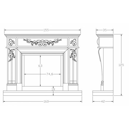 Портал для камина Carmona CM-35_1 Портал для камина Carmona CM-35_1