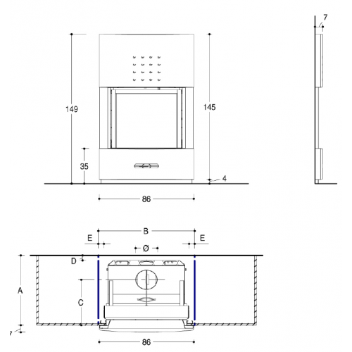 Каминная облицовка Piazzetta Barcellona_1 Каминная облицовка Piazzetta Barcellona_1