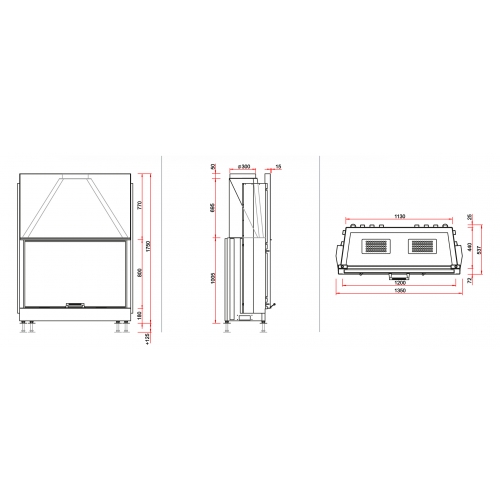 Каминная топка RoodLine Line 12080h_1 Каминная топка RoodLine Line 12080h_1