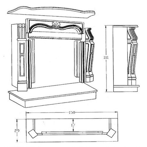 Портал для камина Arriaga Odessa Onix_2 Портал для камина Arriaga Odessa Onix_2