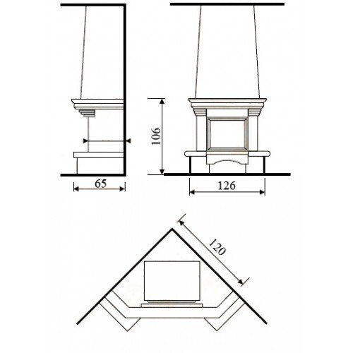 Каминная облицовка Andalusia Dora Emperador_1 Каминная облицовка Andalusia Dora Emperador_1