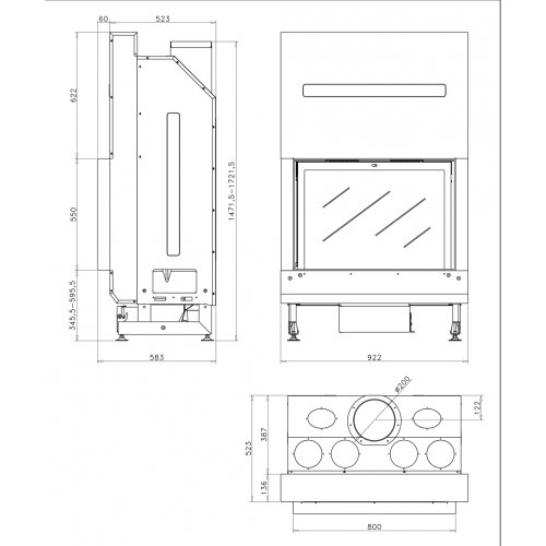 Каминная топка Rocal Gfn-350_1 Каминная топка Rocal Gfn-350_1