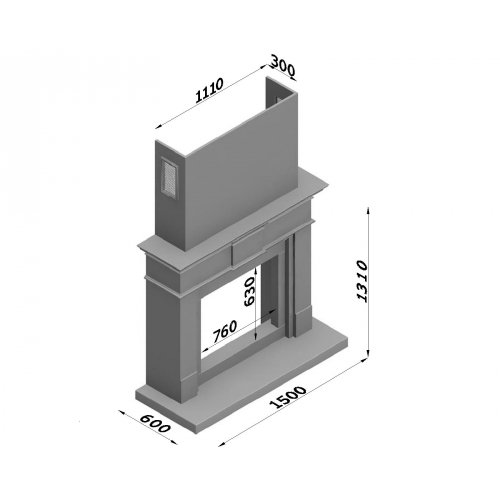 Каминная облицовка Glivi Петра_1 Каминная облицовка Glivi Петра_1