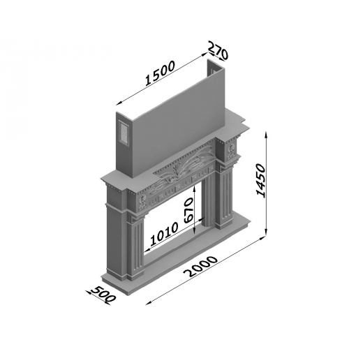 Каминная облицовка Glivi Севилья_1 Каминная облицовка Glivi Севилья_1