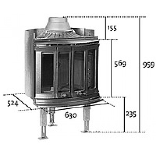 Чугунная каминная топка Jotul I 80 RH Harmony_3 Чугунная каминная топка Jotul I 80 RH Harmony_3