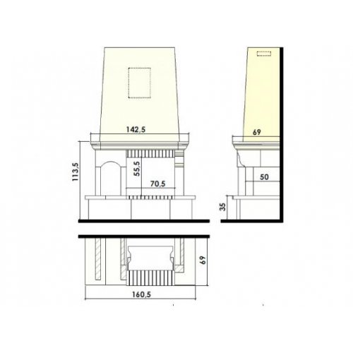 Каминная облицовка Chazelles CS 12_1 Каминная облицовка Chazelles CS 12_1