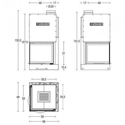 Каминная топка Piazzetta MA 284 SL_1 Каминная топка Piazzetta MA 284 SL_1