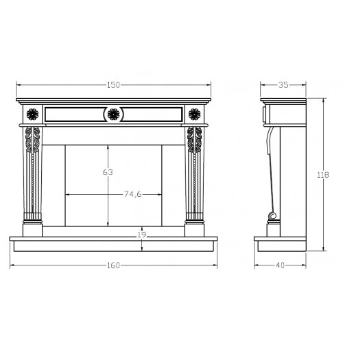 Портал для камина Carmona CM-67_1 Портал для камина Carmona CM-67_1