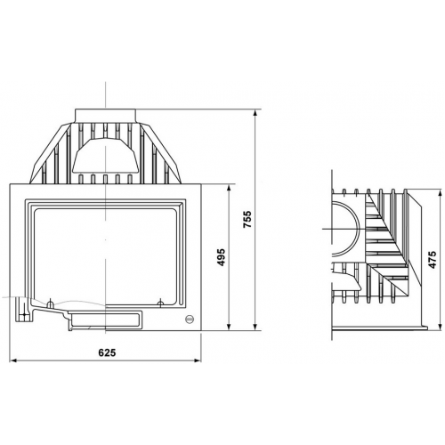 Каминная топка Tarnava Professional Retro Бронза 18_1 Каминная топка Tarnava Professional Retro Бронза 18_1