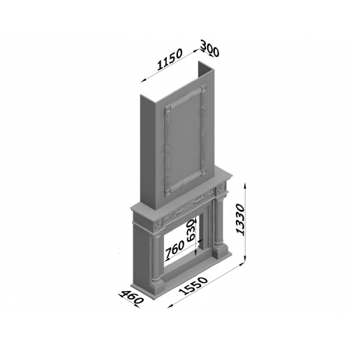 Каминная облицовка Glivi Малика_1 Каминная облицовка Glivi Малика_1