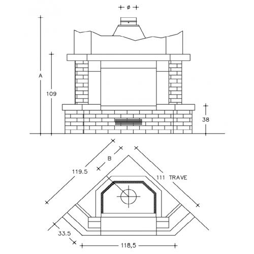 Каминная облицовка Piazzetta Imola_1 Каминная облицовка Piazzetta Imola_1