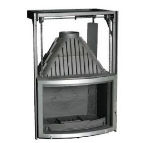 Каминная топка Laudel Панорамик контргруз 800 inox_0 Каминная топка Laudel Панорамик контргруз 800 inox_0