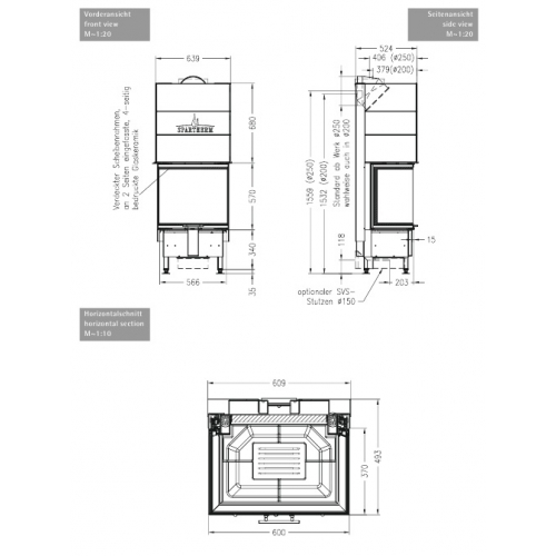 Каминная топка Spartherm Arte 3RL 60h 4S_1 Каминная топка Spartherm Arte 3RL 60h 4S_1