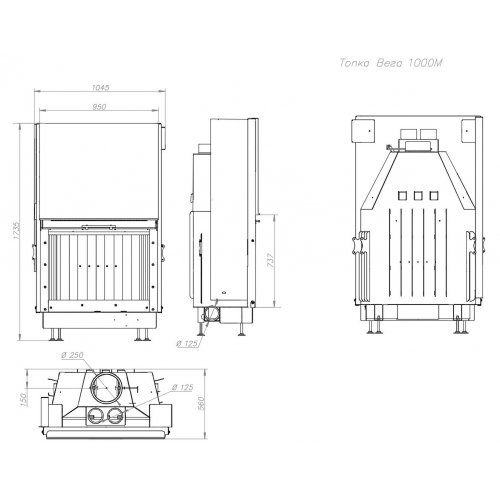 Каминная топка Экокамин Вега 1000MB_4 Каминная топка Экокамин Вега 1000MB_4