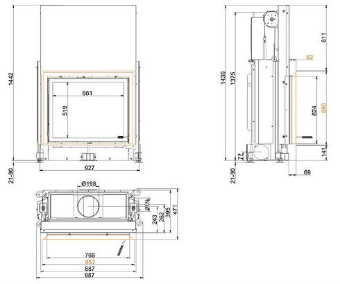 Brunner Stil-kamin 62/76 k_1 Brunner Stil-kamin 62/76 k_1