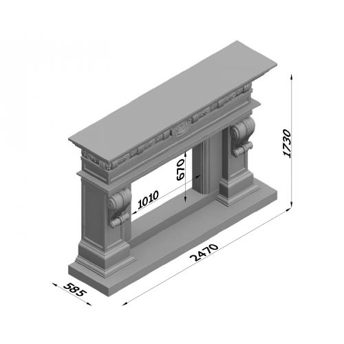 Каминная облицовка Glivi Эмилия_1 Каминная облицовка Glivi Эмилия_1