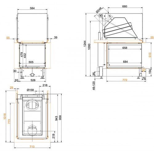 Каминная топка Brunner Panorama 51/66/50/66_2 Каминная топка Brunner Panorama 51/66/50/66_2