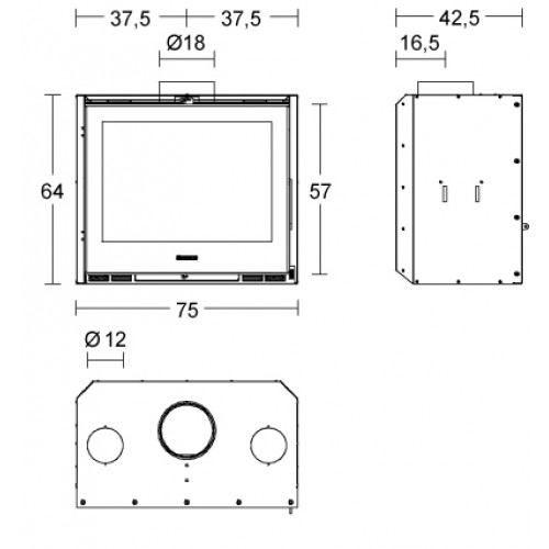 Каминная топка Piazzetta IL 75/64_1 Каминная топка Piazzetta IL 75/64_1