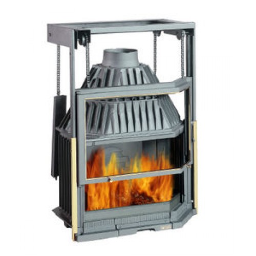 Каминная топка Laudel Призматик 850 угловой контргруз, петли слева_0 Каминная топка Laudel Призматик 850 угловой контргруз, петли слева_0