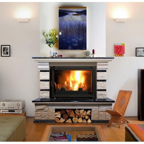 Каминный комплект Облицовка  Dora Labradorite (Madeira) + топка Ferlux C-19_0 Каминный комплект Облицовка  Dora Labradorite (Madeira) + топка Ferlux C-19_0