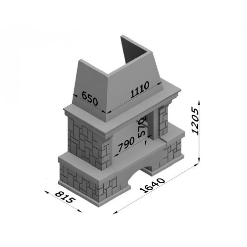 Каминная облицовка Glivi Бали_1 Каминная облицовка Glivi Бали_1