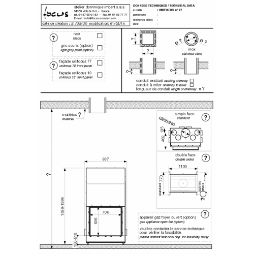 Камин дровяной Focus Unifocus_1 Камин дровяной Focus Unifocus_1