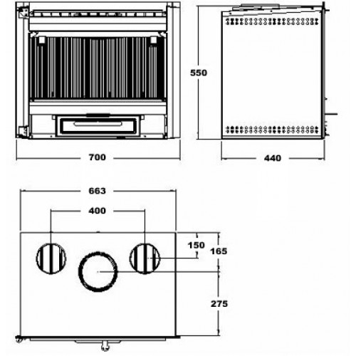 Каминная топка Hergom C-10 N Elipse_1 Каминная топка Hergom C-10 N Elipse_1