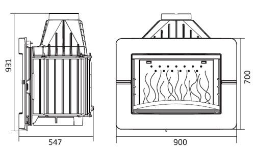 Каминная топка Invicta Decor Axel 900 (Декор Аксель 900)_1 Каминная топка Invicta Decor Axel 900 (Декор Аксель 900)_1