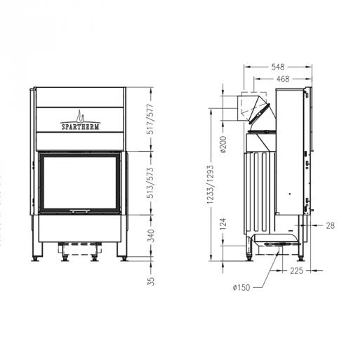 Каминная топка Spartherm Speedy 1Vh 4S_2 Каминная топка Spartherm Speedy 1Vh 4S_2
