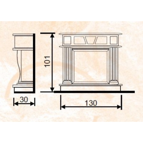 Каминная облицовка Andalusia Roxanne Dayno_1 Каминная облицовка Andalusia Roxanne Dayno_1