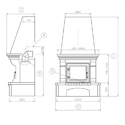 Каминная облицовка ABX Glasgow Klasik (белый цоколь, балка песчаник)_0 Каминная облицовка ABX Glasgow Klasik (белый цоколь, балка песчаник)_0