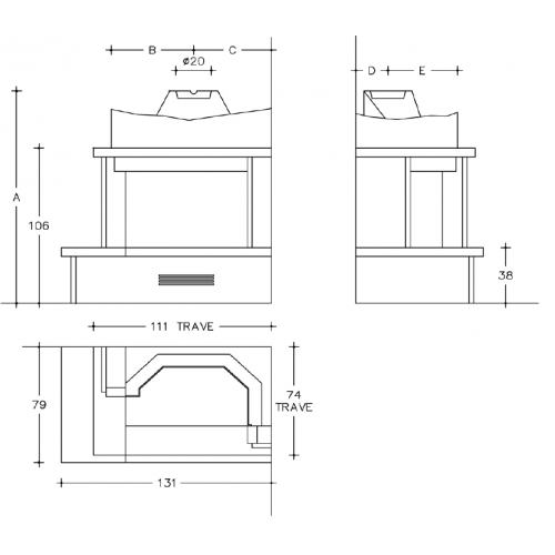 Каминная облицовка Piazzetta Perugia_1 Каминная облицовка Piazzetta Perugia_1