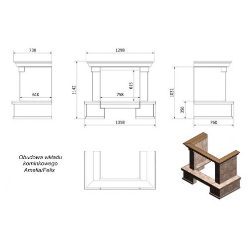 Каминная облицовка Kratki Rimini (Maja/Antek)_1 Каминная облицовка Kratki Rimini (Maja/Antek)_1