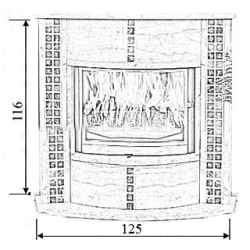 Каминная облицовка Andalusia Ariana_1 Каминная облицовка Andalusia Ariana_1