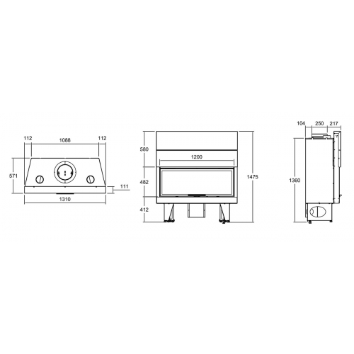 Каминная топка Moretti Camini MOR1200_1 Каминная топка Moretti Camini MOR1200_1