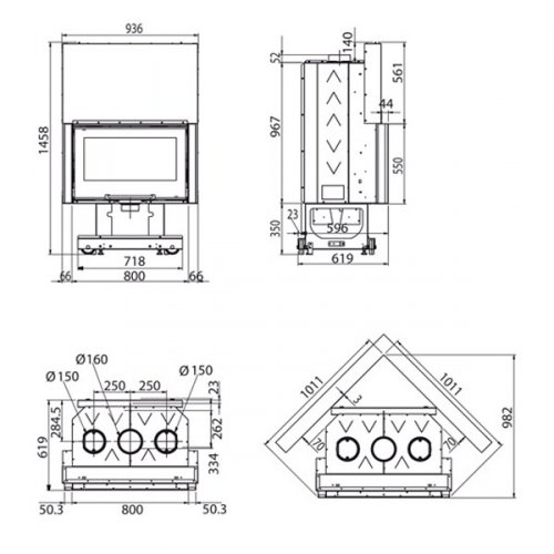 Каминная топка La Nordica Microblocco 80_3 Каминная топка La Nordica Microblocco 80_3