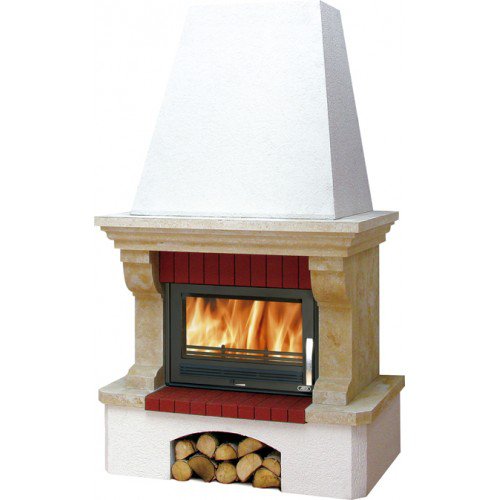 Камин ABX Oxford klasik (белый цоколь, балка песчаник)_0 Камин ABX Oxford klasik (белый цоколь, балка песчаник)_0