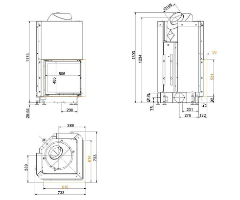 Brunner Eck-Kamin 51/52/52 h_1 Brunner Eck-Kamin 51/52/52 h_1